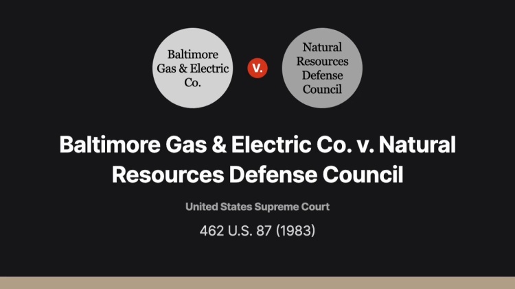 Baltimore Gas & Electric Co. v. Natural Resources Defense Council