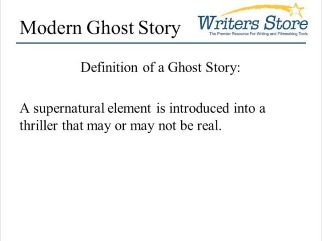 features of a ghost story