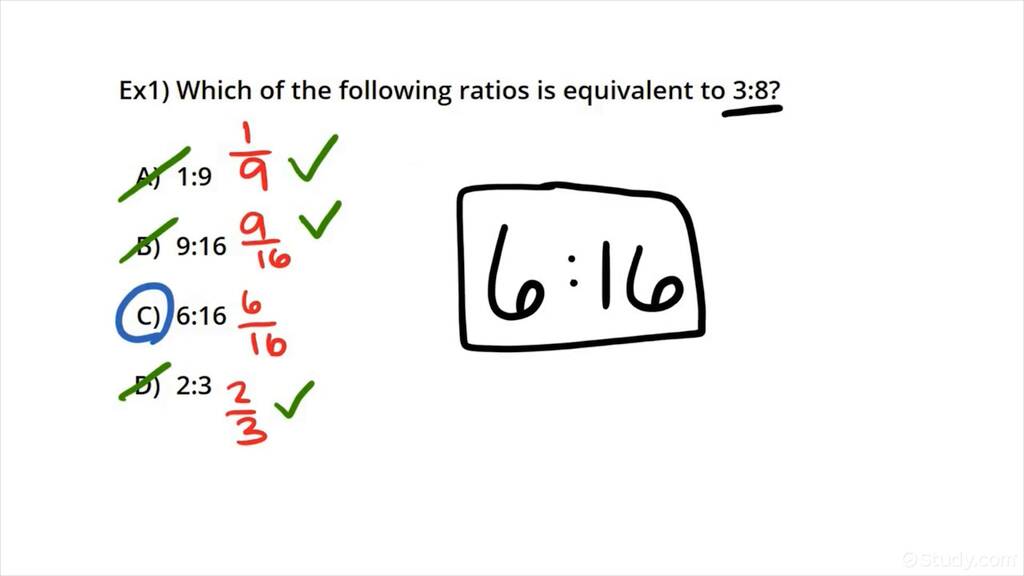 How To Determine Equivalent Ratios Algebra Study