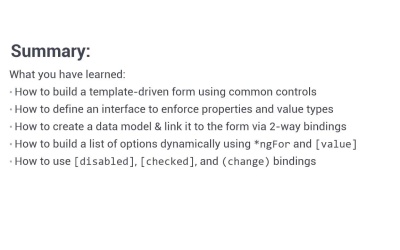 Hands-on Angular: Create a Registration Form - Conclusion