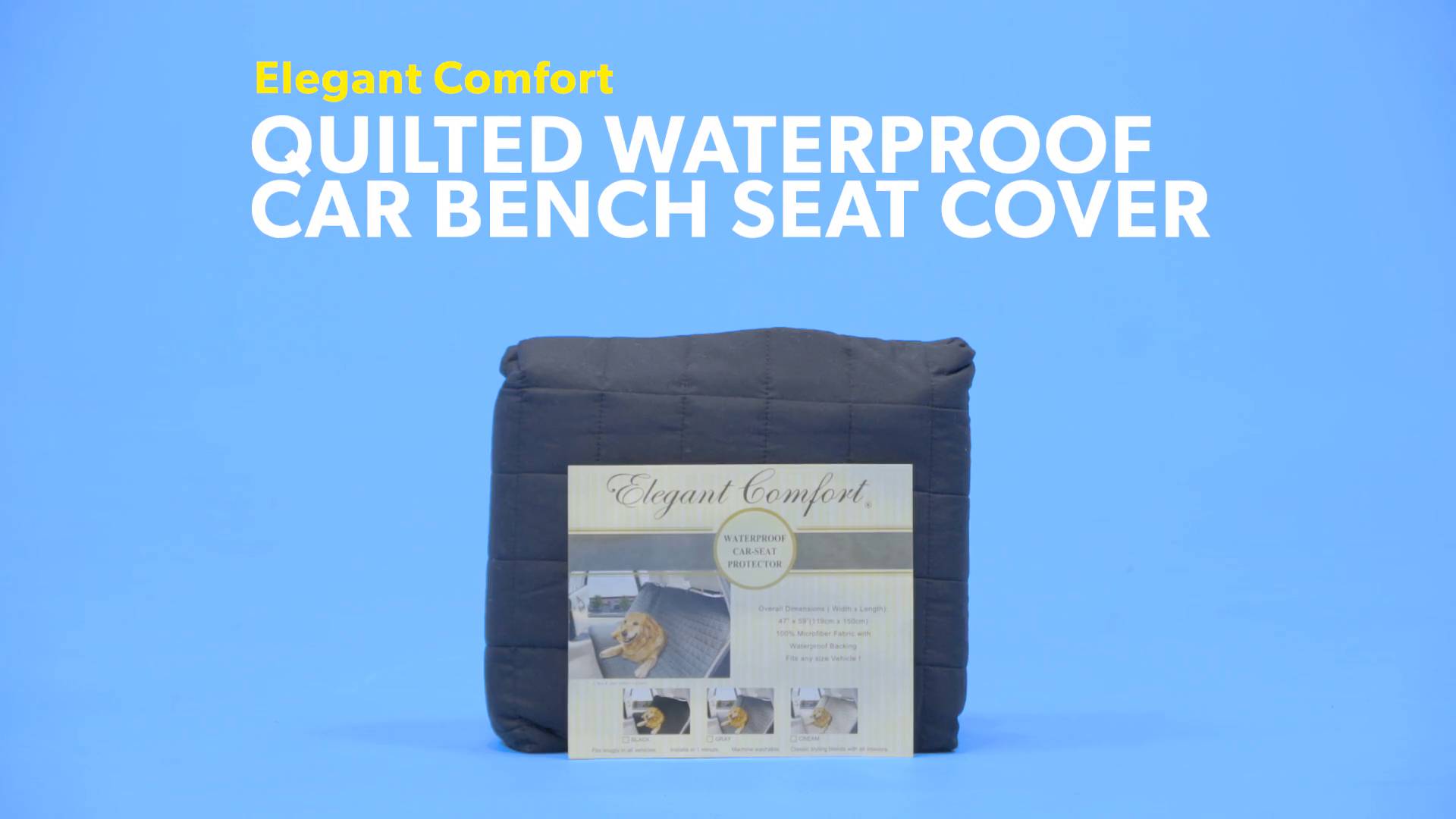 Elegant comfort quilted waterproof 2025 car bench seat cover