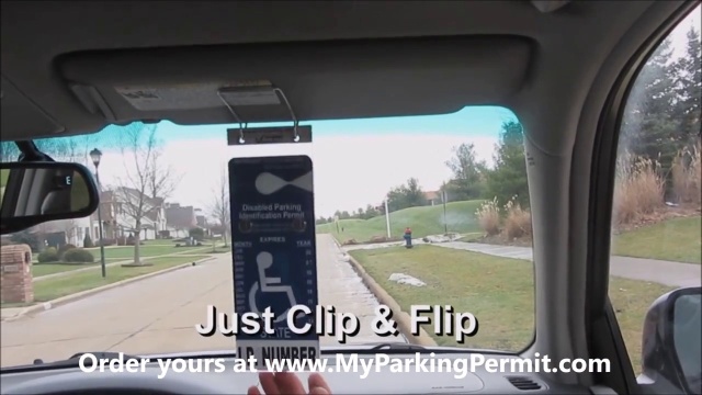VisorTag® Vertical Parking Permit Holder & Protector