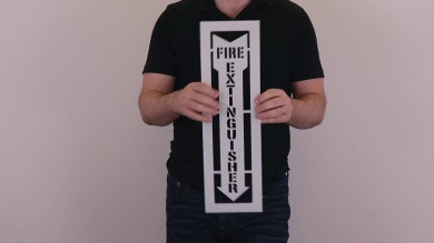 Fire Extinguisher (With Arrow) Sign