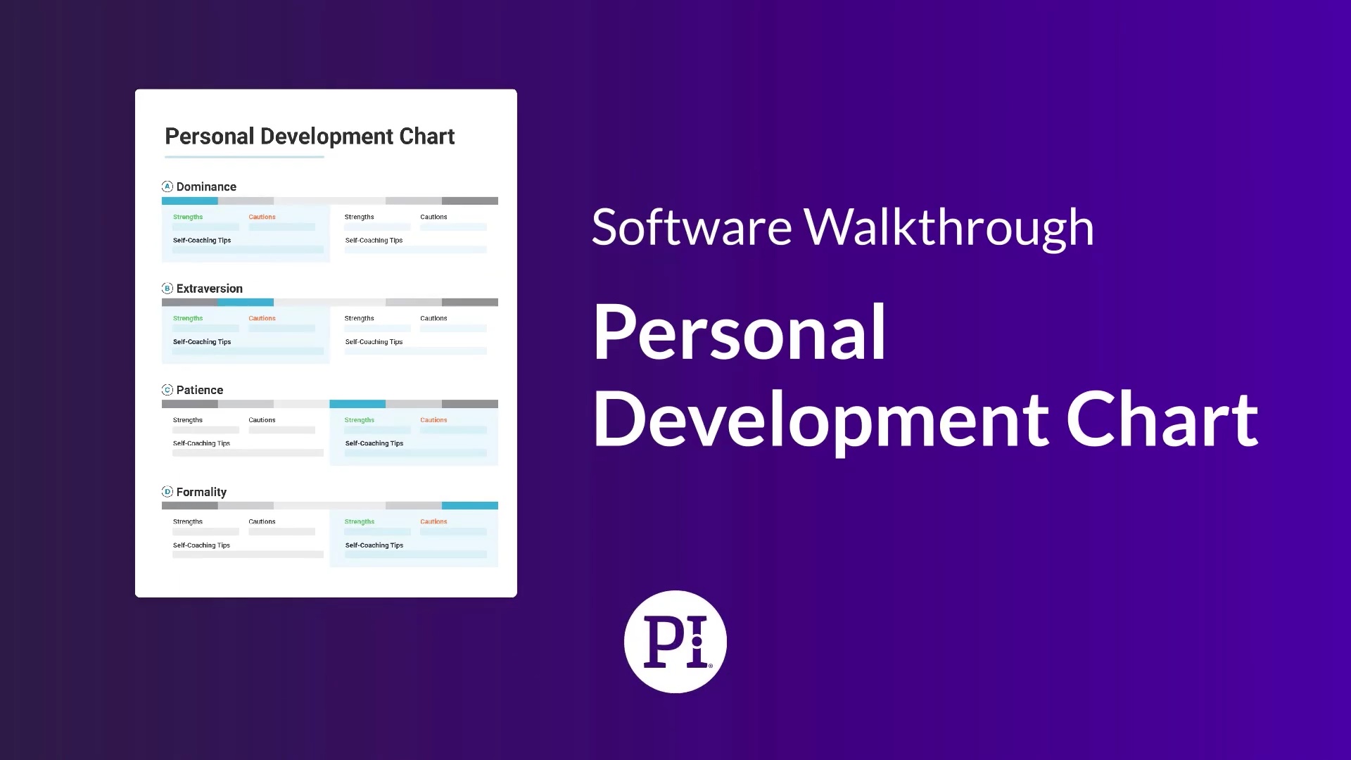 Personal Development Chart Walkthrough