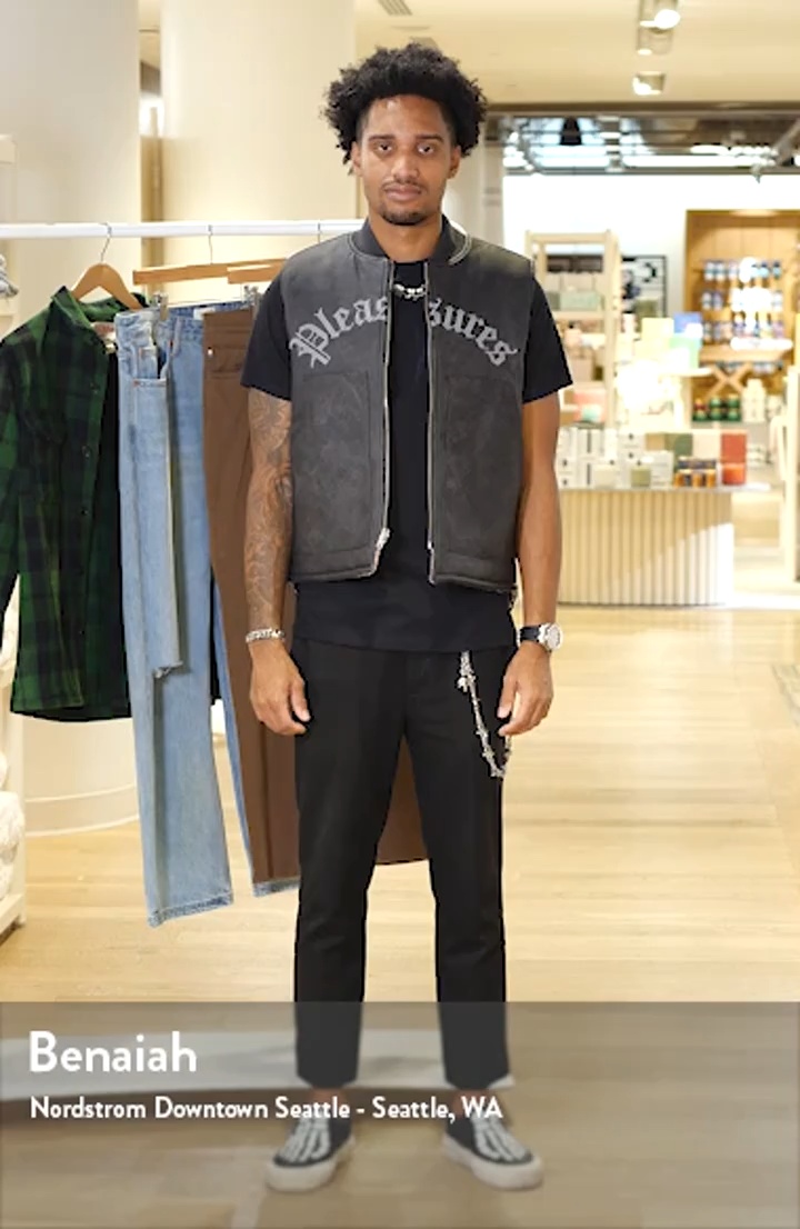 PLEASURES Horns Reversible Faux Leather Vest | Nordstrom