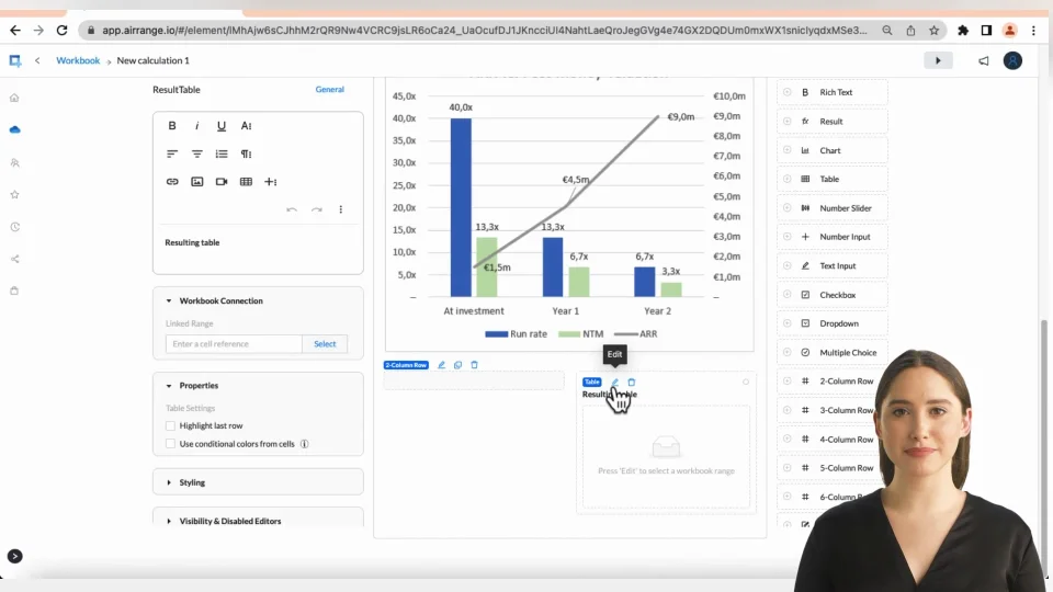 Airrange | No-code frontends for spreadsheets