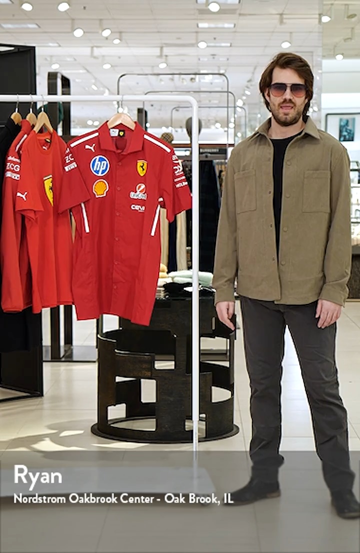 Scuderia Ferrari 2025 Team Short Sleeve Stretch Cotton Poplin