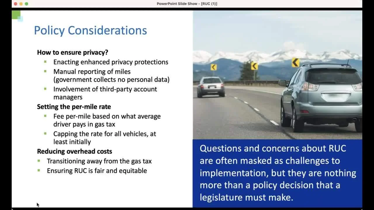 Basics and Benefits of Road Usage Charging (RUC) - CDM Smith