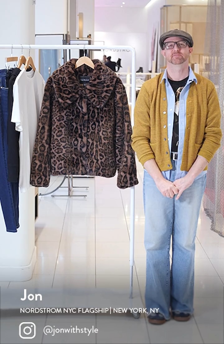 Isaac Mizrahi New York Oversize Collar Faux Fur Jacket | Nordstrom