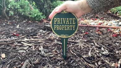 Private Property Lawn Stake Sign