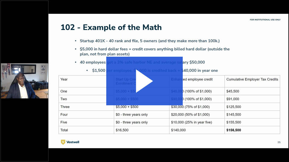 Screenshot from Secure 2.0 - Why businesses can set up retirement plans for essentially nothing 