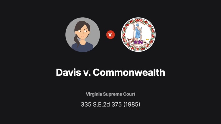 Davis v. Commonwealth