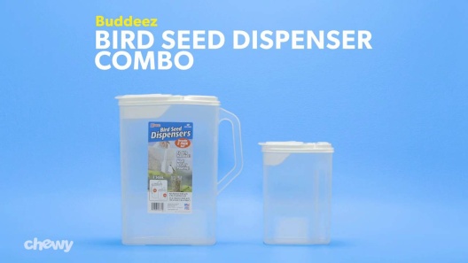 Buddeez 8Qt Pet Food/Bird Seed Storage Container and Dispenser 8 Quart