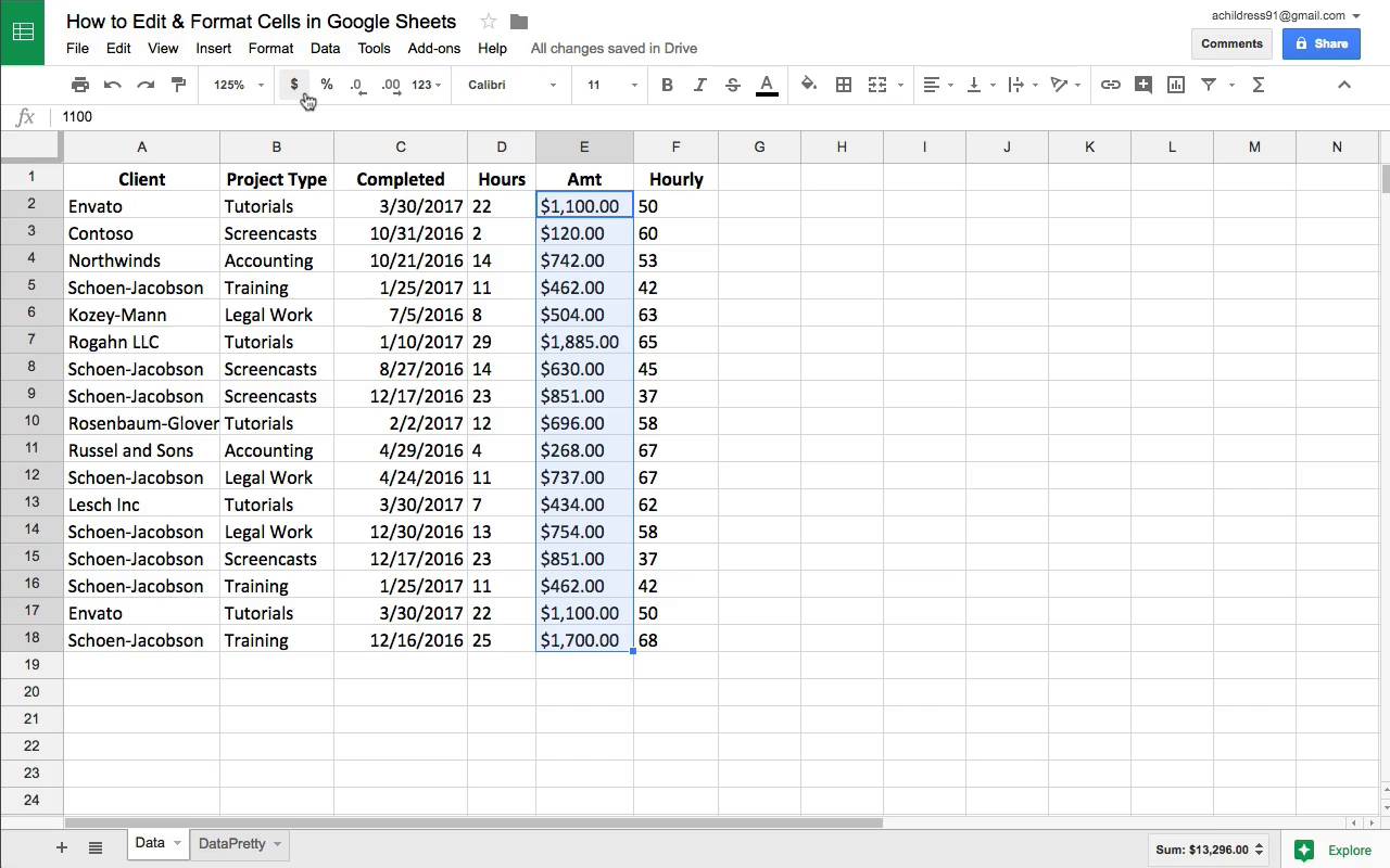 How to Edit & Format Cells in Google Sheets Spreadsheets | Envato Tuts+