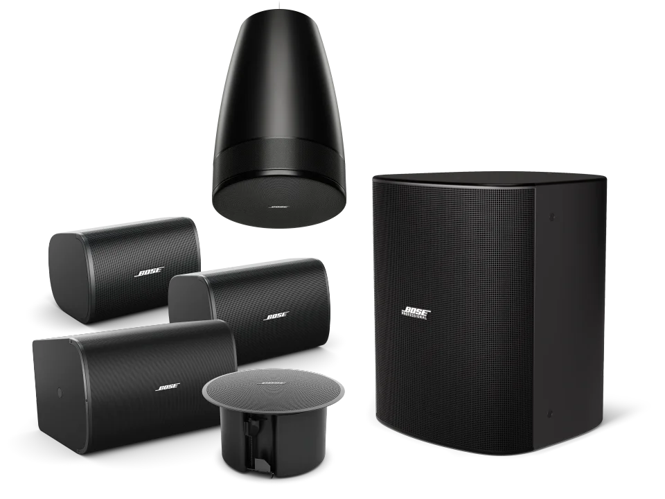 DesignMax シリーズ: プロフェッショナル商業用スピーカー | Bose