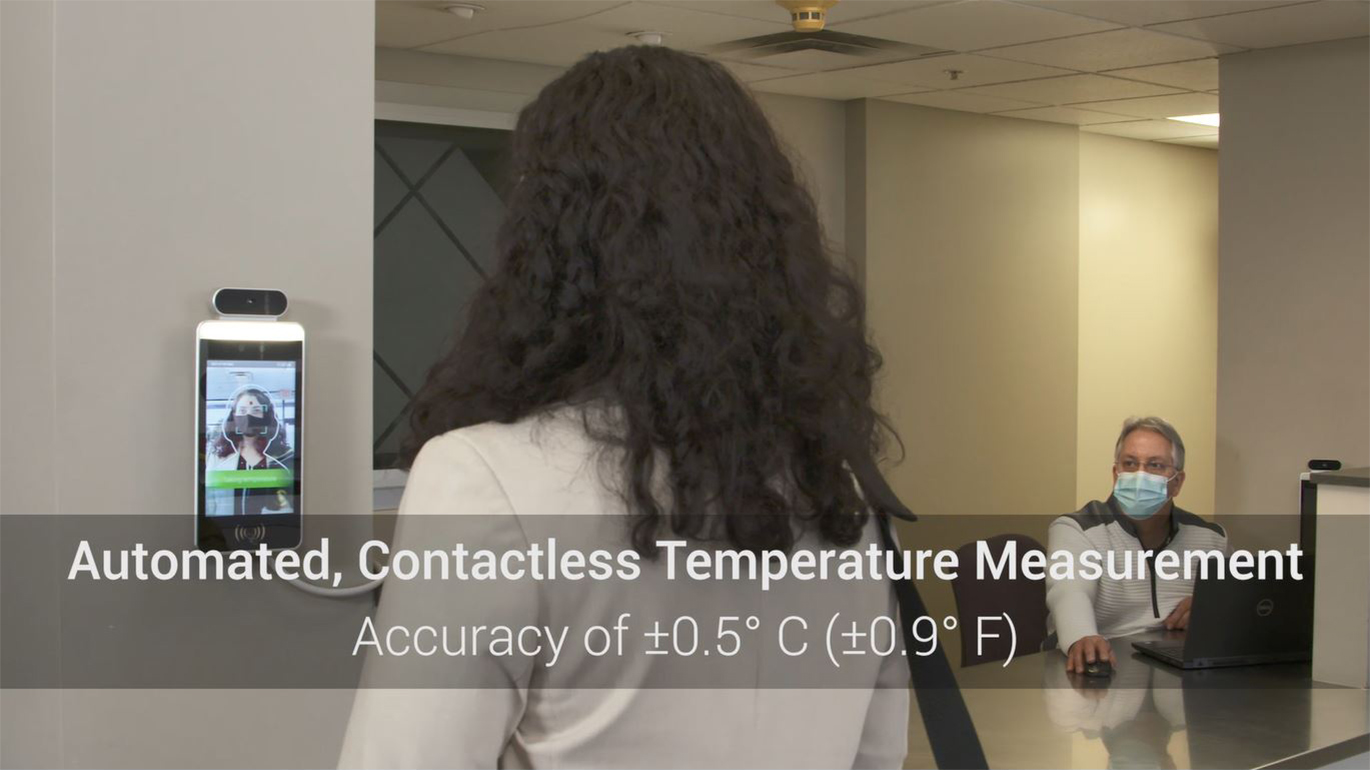 Video Preview - Temperature Screening Kiosks with Facial Recognition and Mask Detection (BDS-8)