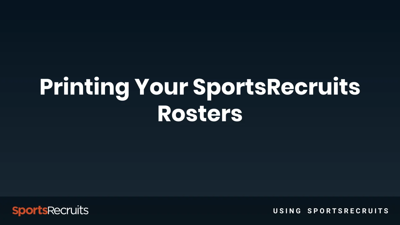 Printable Sports Team Roster