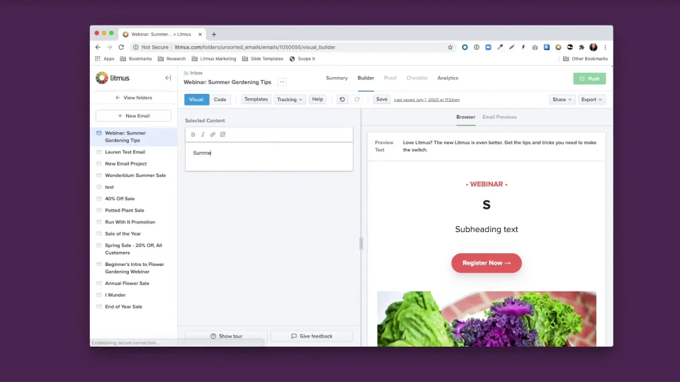 Visual Editor in Litmus Builder