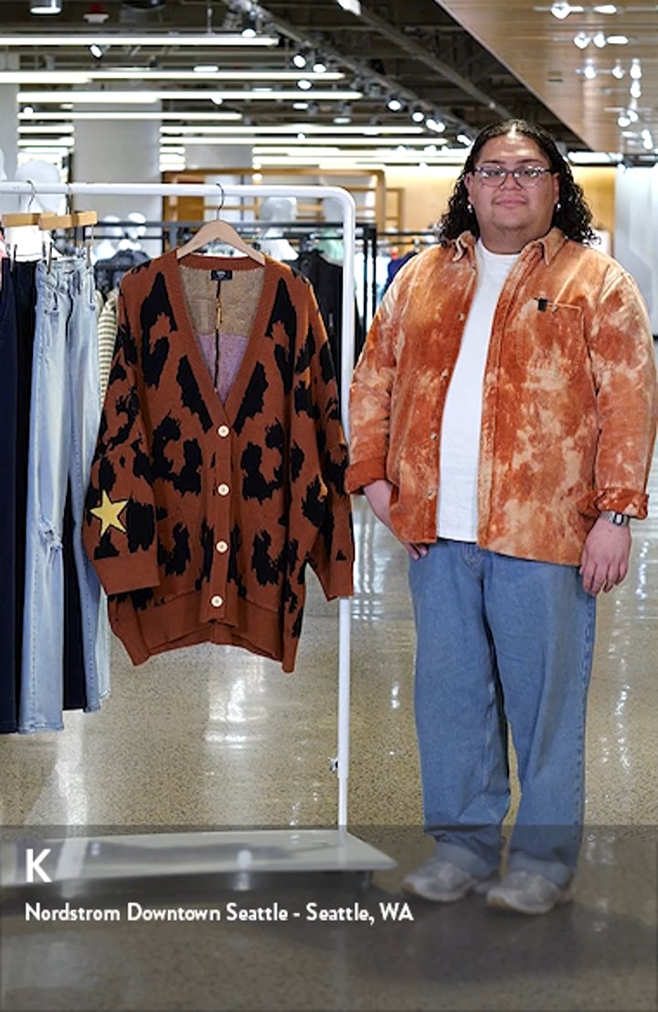 Dressed in Lala Leopard Oversize Cardigan | Nordstrom