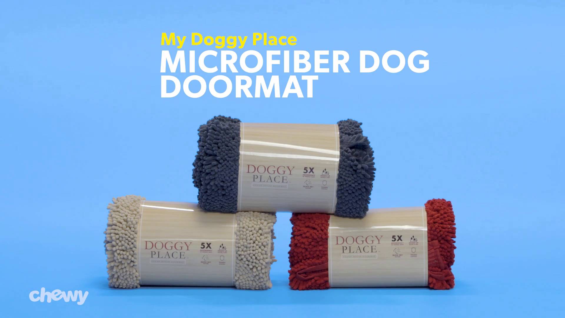 MY DOGGY PLACE Microfiber Dog Doormat Charcoal Large Chewy