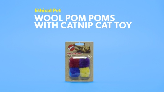 Ethical Pet Wool Pom Poms with Catnip Cat Toy Ethical Pet Wool Pom Poms with Catnip Cat Toy