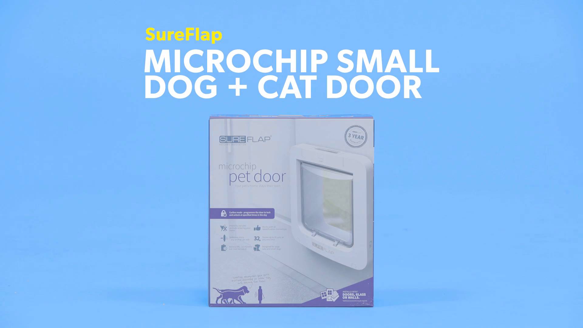 cat door with microchip sensor