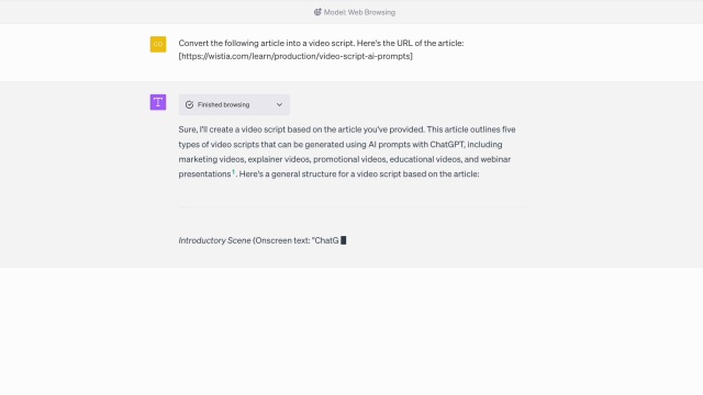 How to Turn Articles into Video Scripts with ChatGPT - Wistia Blog