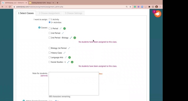 Screenshot from Getting Started With USATestprep video