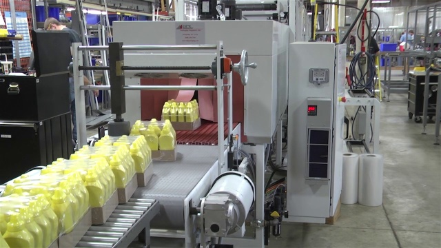 Continuous Motion Inline Automatic (Tray Former Loader):  Mustard Bottles (SV264)