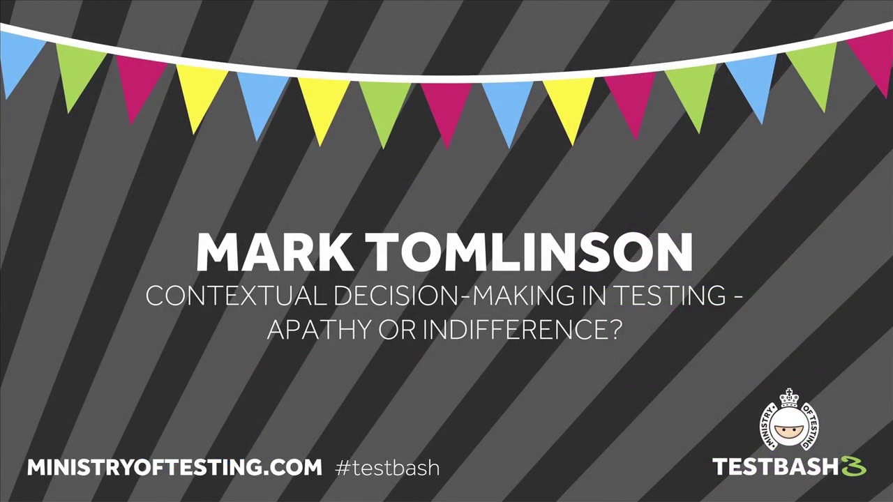 Contextual Decision-making in Testing - Apathy or Indifference? - Mark Tomlison image