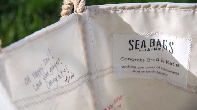 Sea Bags  Custom Last Name Guest Book Tote