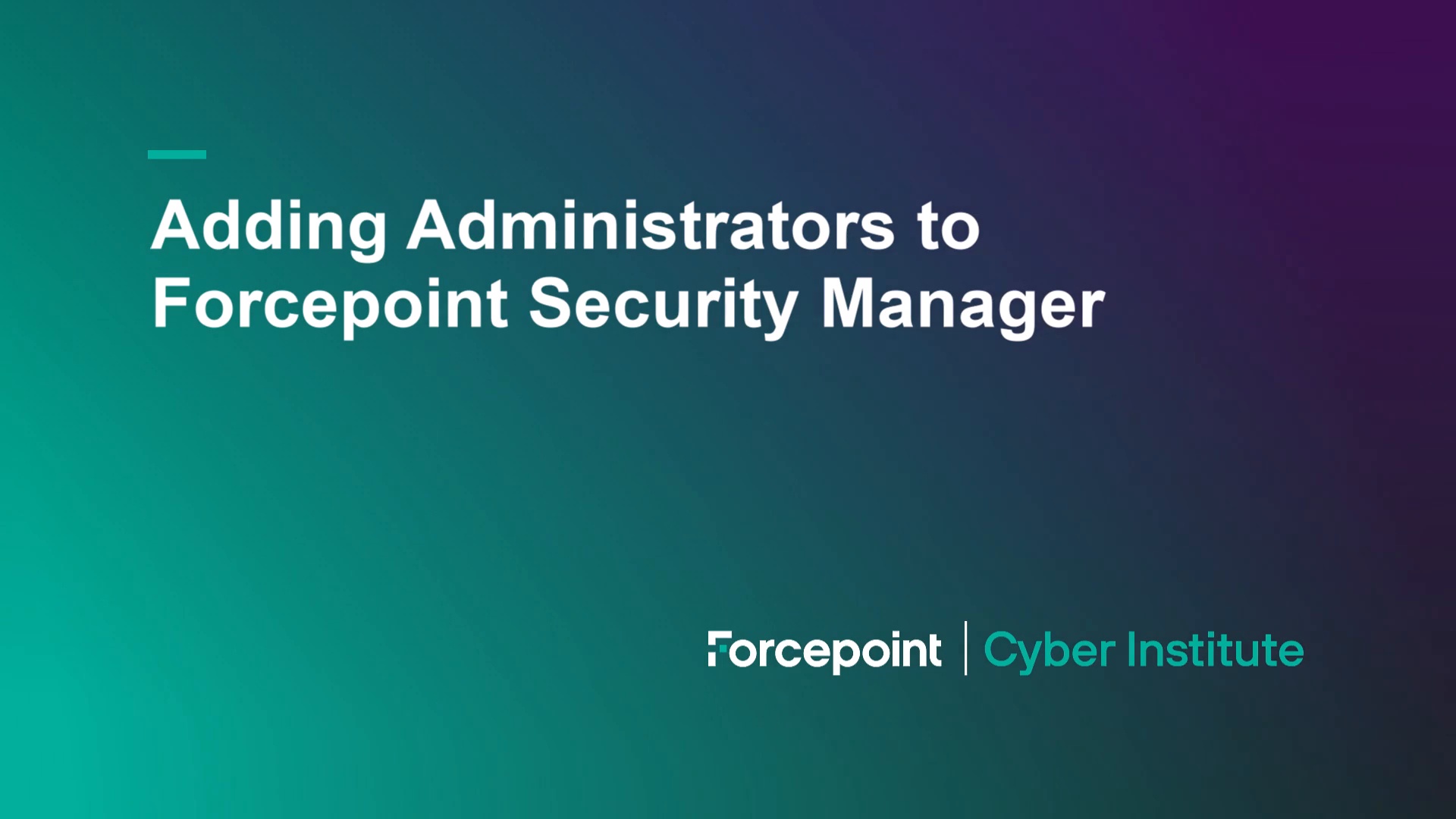 Forcepoint Cyber Institute