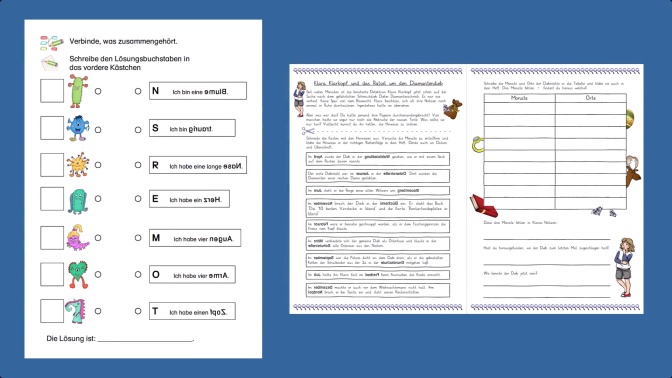 Wörter spiegeln mit dem Worksheet Crafter