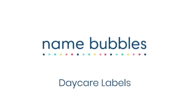 Name Labels For Daycare: Solid Border Daycare Labels