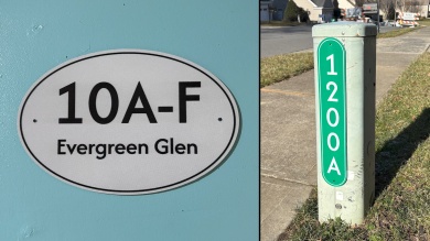 Rectangular Custom Address Sign With House Number