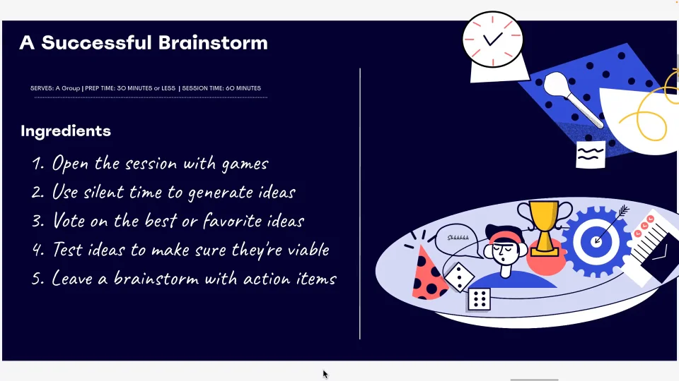 Miro on X: The ingredients of a great brainstorm! 👇 Find more