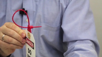 2-Sided Blank Loop n Lock Danger Tie Tag