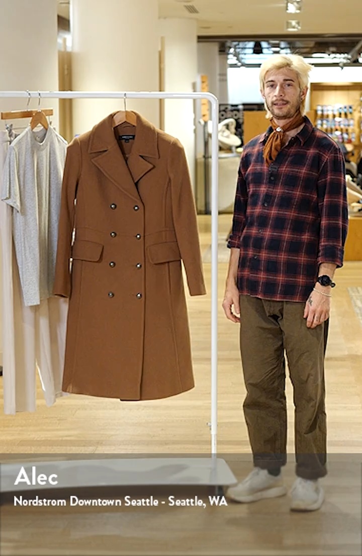 Kenneth Cole New York Wool Blend Double Breasted Coat | Nordstrom