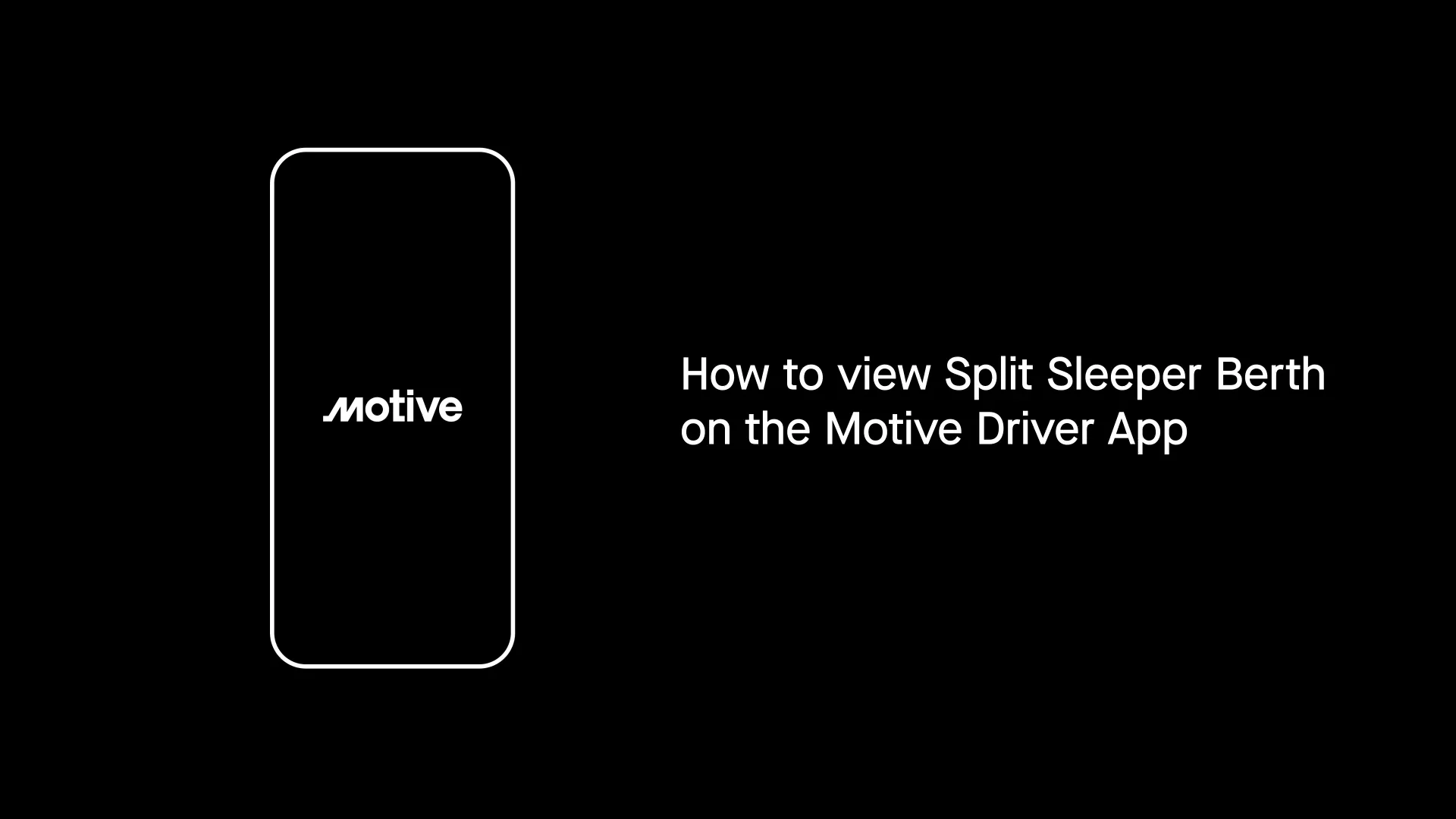 How to view Split Sleeper Berth Clocks on Driver App – Motive Help Center