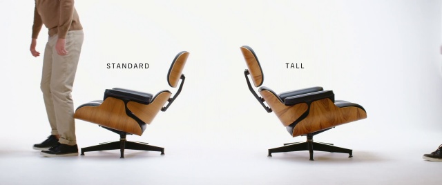 Eames Lounge Chair And Ottoman Herman, Eames Lounge Chair Standard Vs Tall
