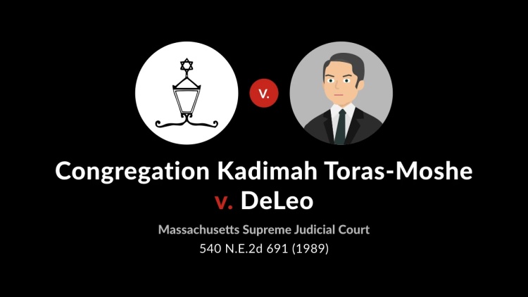 Congregation Kadimah Toras-Moshe v. DeLeo