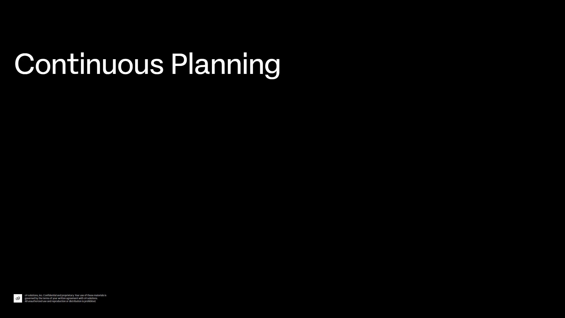 Continuous Planning