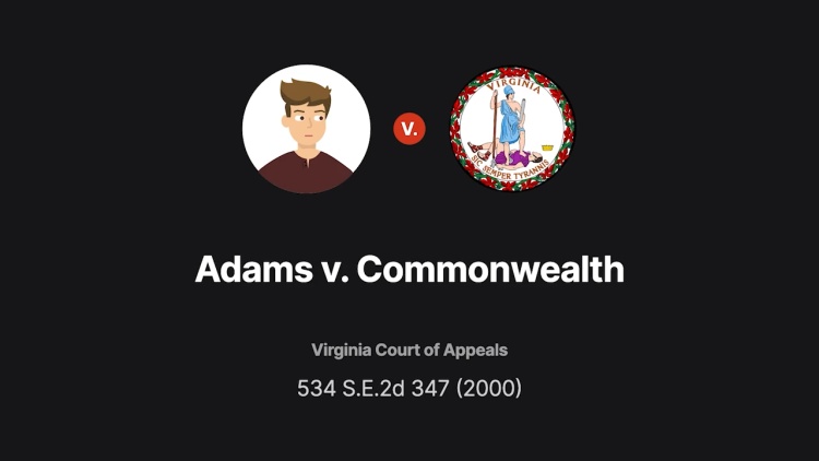 Adams v. Commonwealth