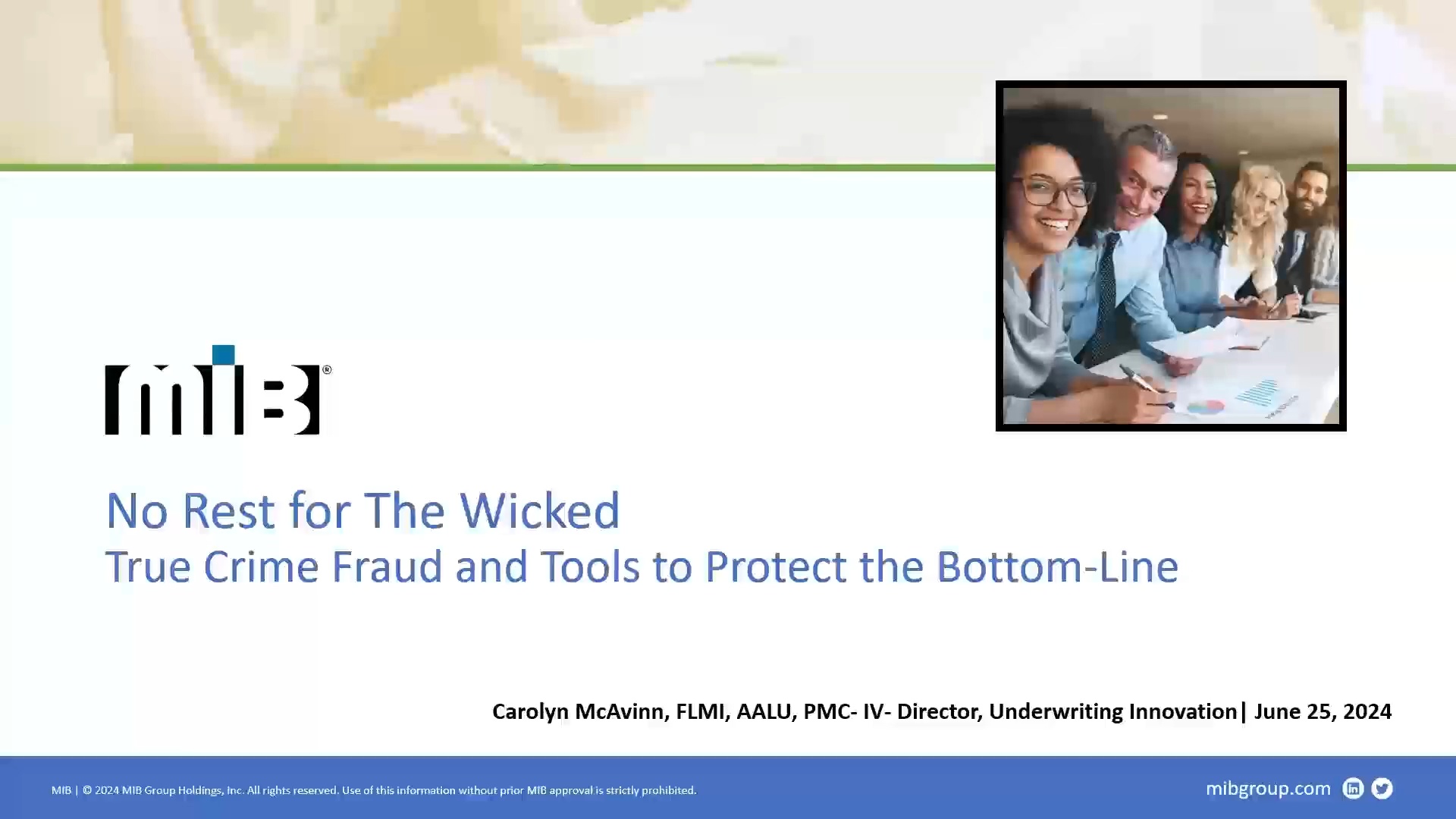 Webinar - No Rest for The Wicked - True Crime Fraud and Tools to Protect the Bottom-Line