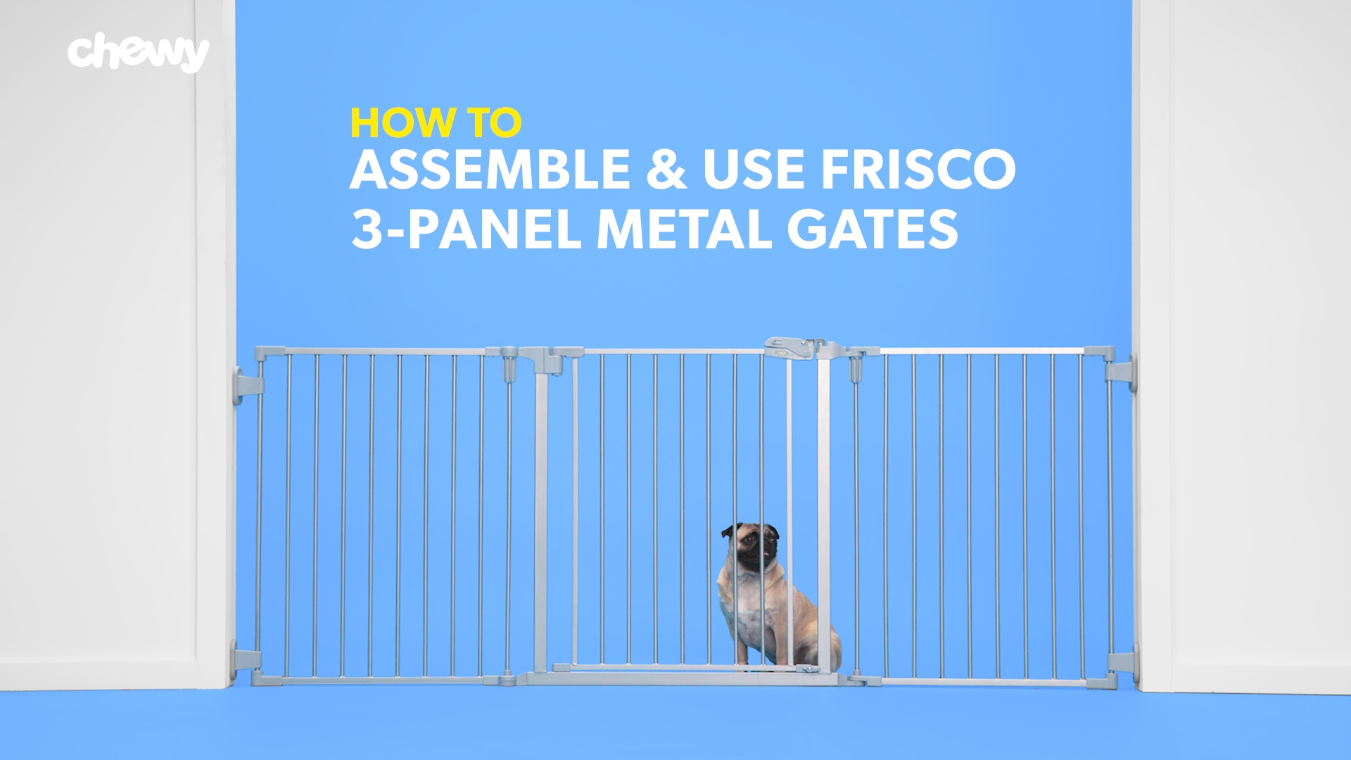 FRISCO Steel 3-Panel Configurable Gate, 41-in Height, Gray - Chewy.com