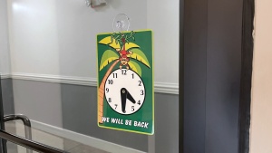 Be Back Clock Signs