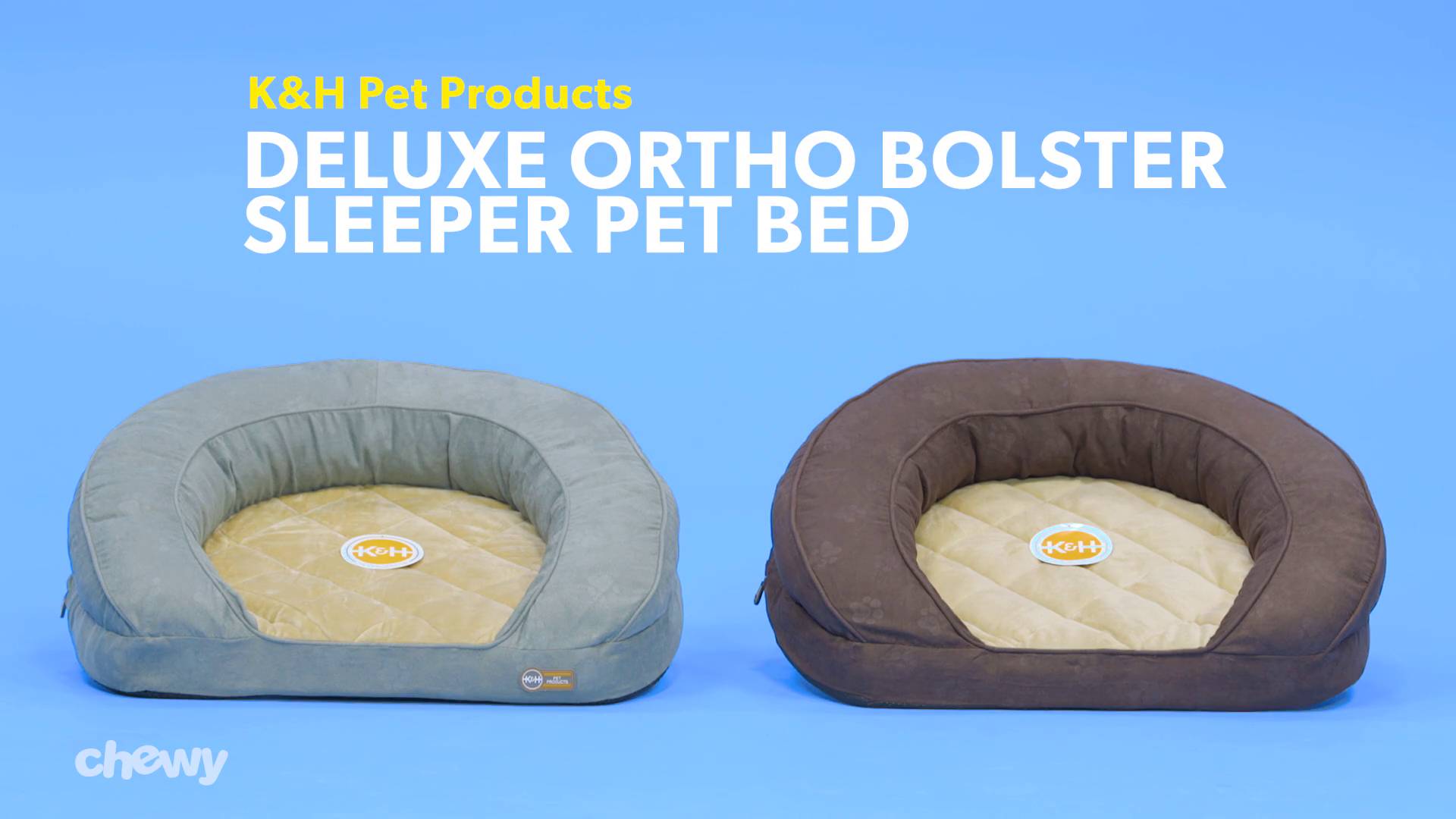 K&h pet products deluxe ortho bolster sleeper pet bed hotsell