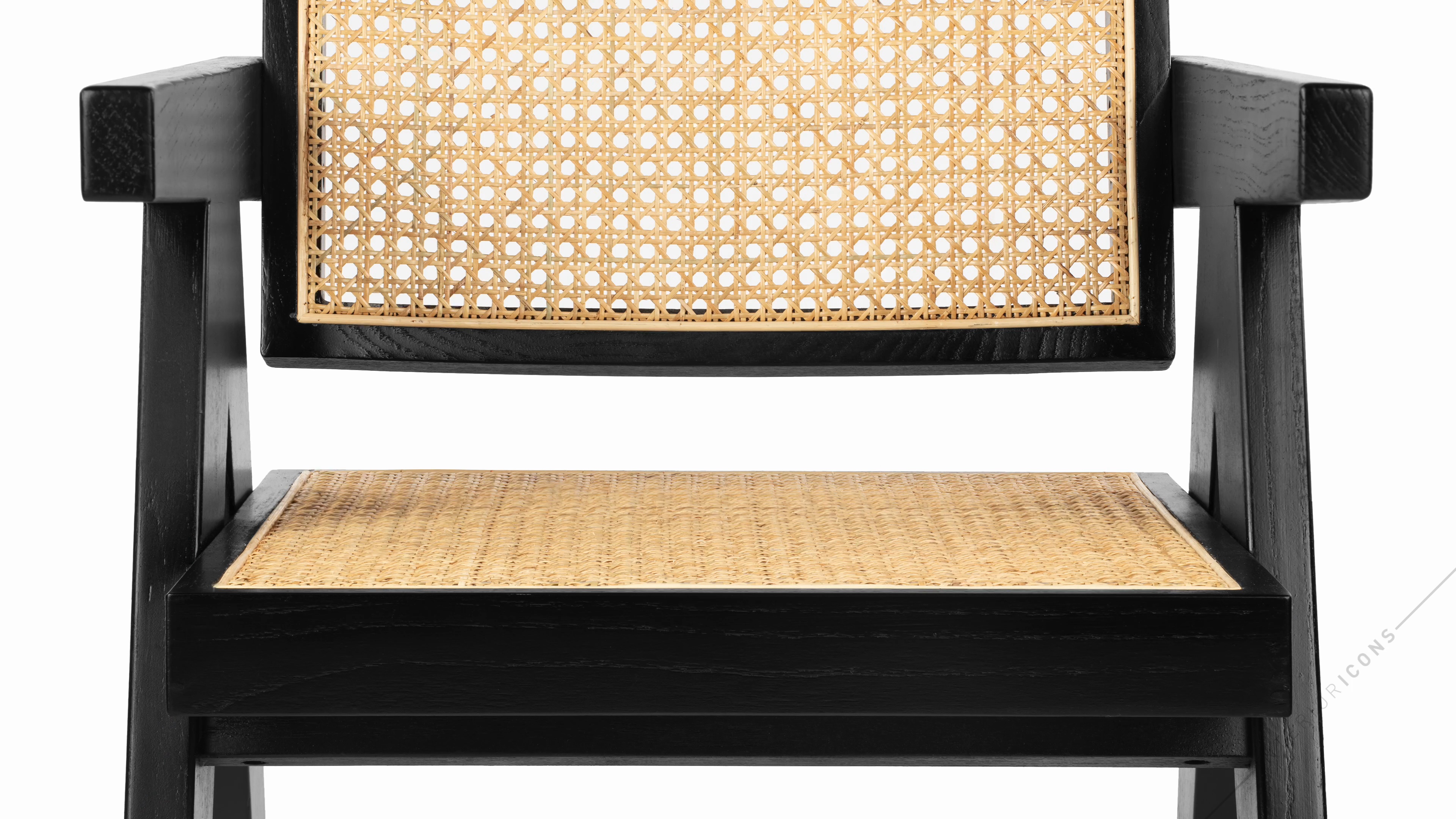 Pierre Jeanneret Armchair, Black | Interior Icons Pierre Jeanneret Armchair, Black | Interior Icons