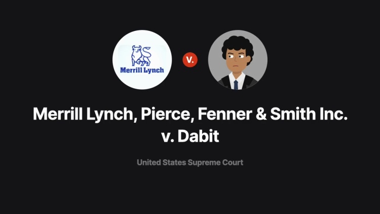 Merrill Lynch, Pierce, Fenner & Smith Inc. v. Dabit