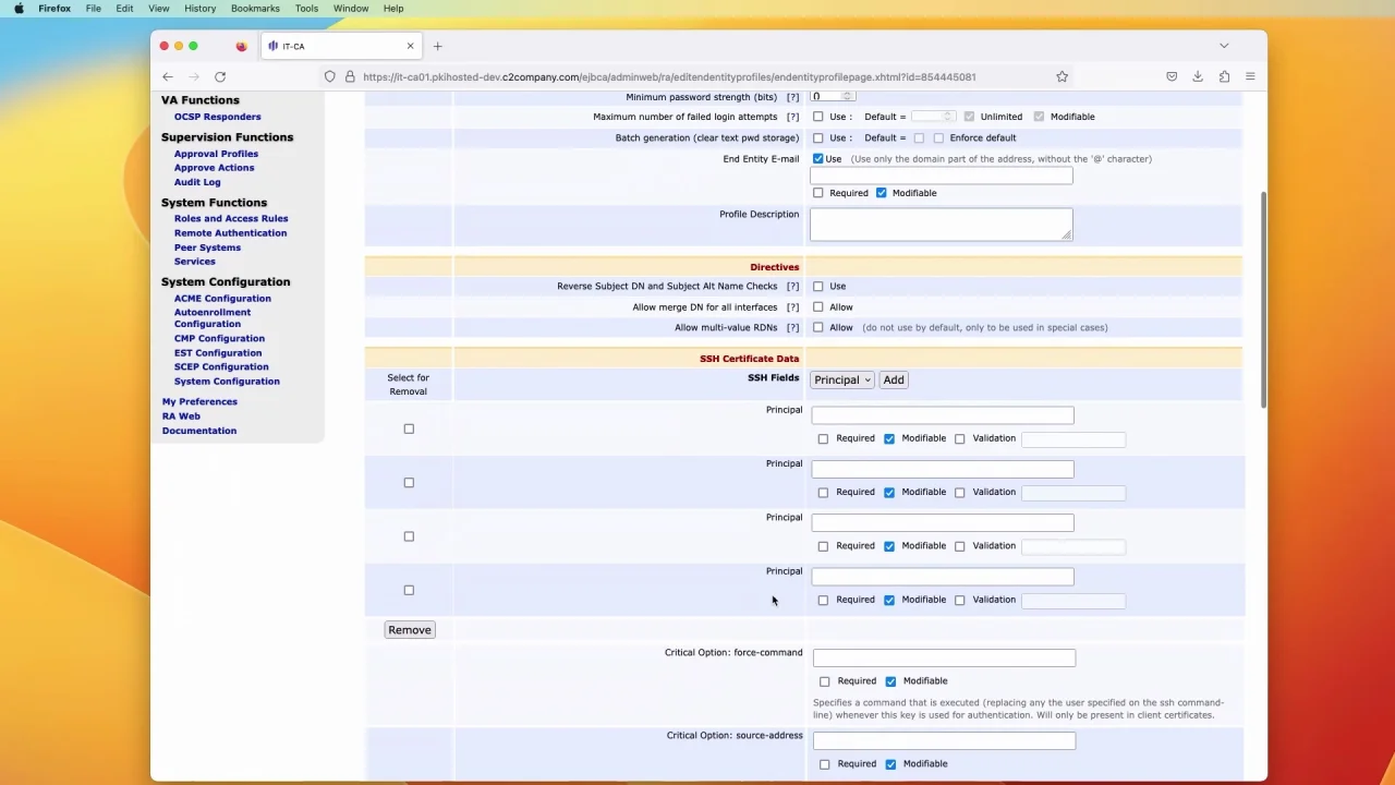 EJBCA 8.0: SSH Certificate Issuance